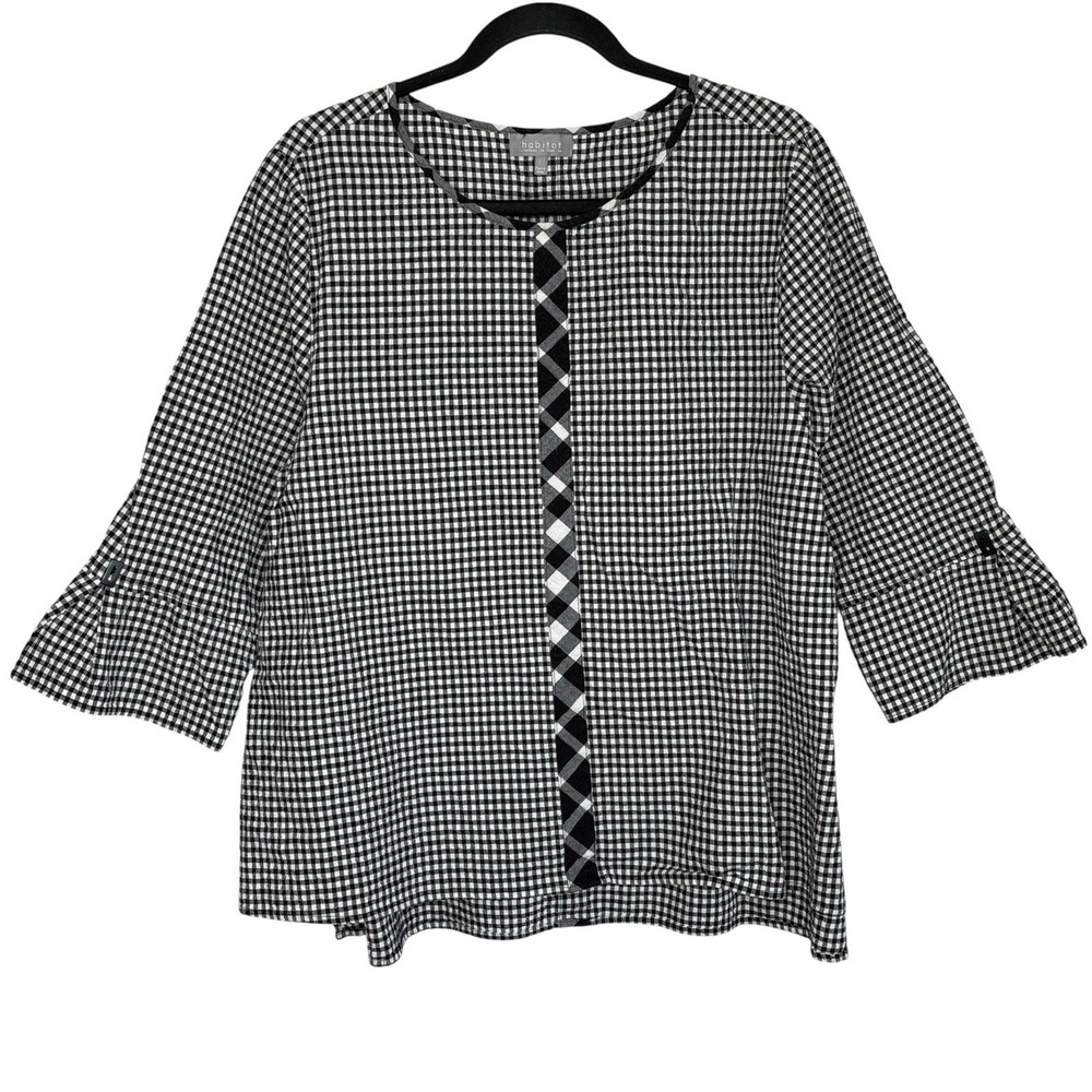 Habitat Clothes To Live In Gingham Check Tunic Top L Lagenlook Cottage Art Layer